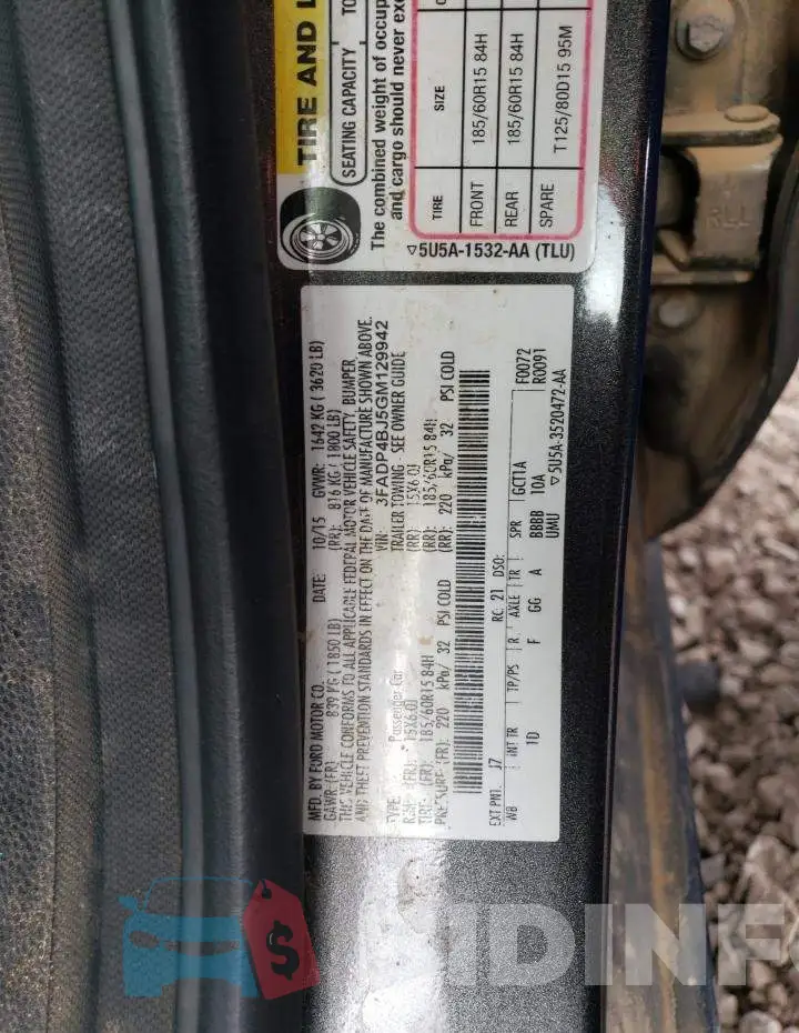 3FADP4BJ5GM129942 Photo# 10