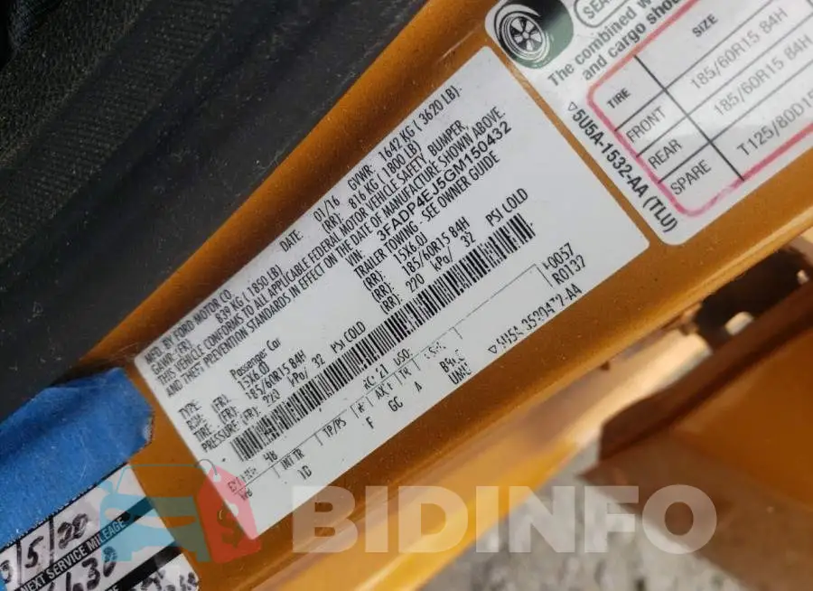 3FADP4EJ5GM150432 Photo# 10