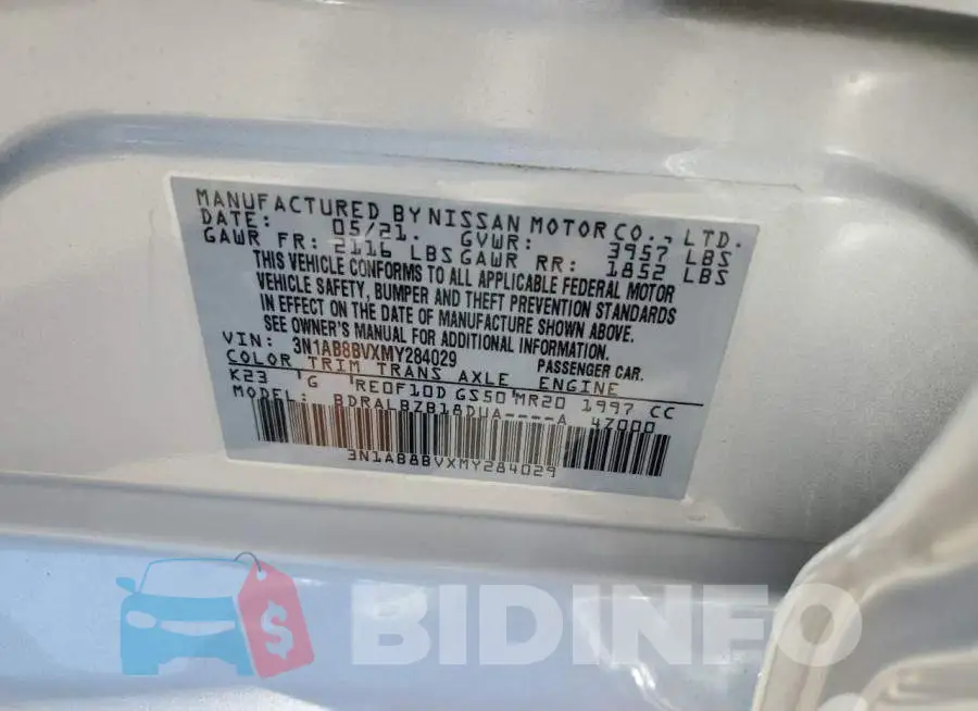 3N1AB8BVXMY284029 Photo# 10