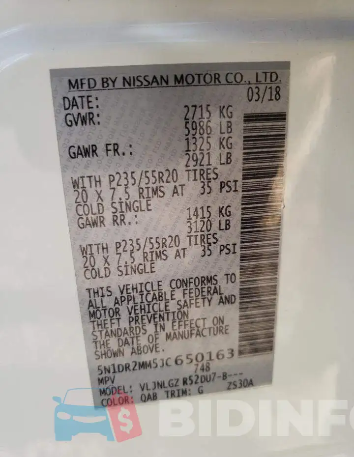 5N1DR2MM5JC650163 Photo# 10