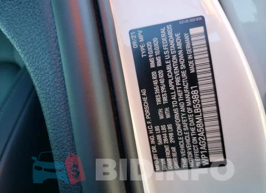 WP1AG2A58MLB53881 Photo# 10