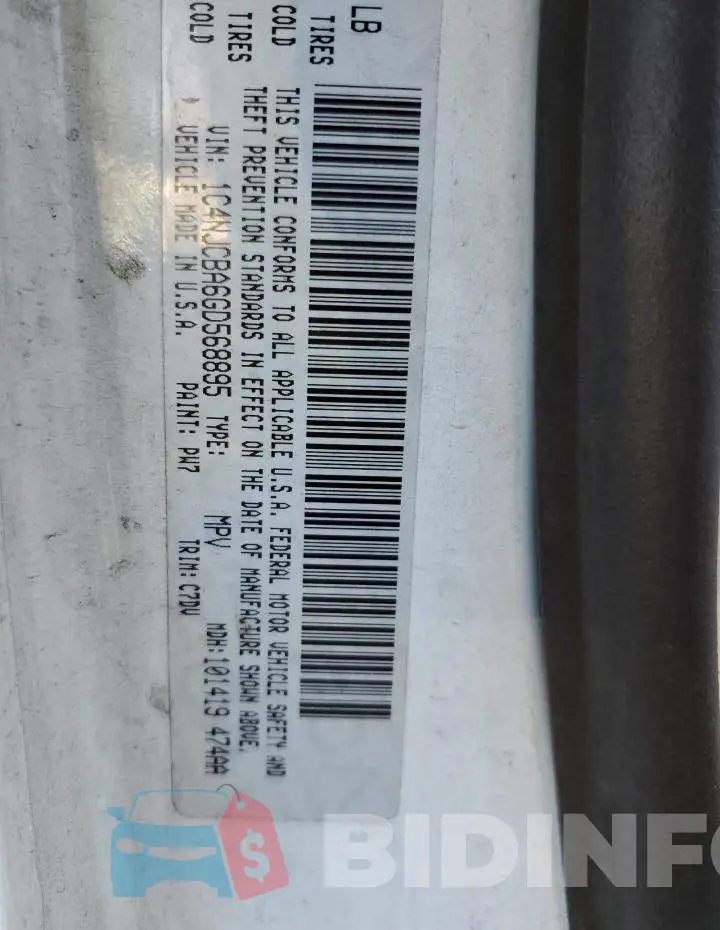1C4NJCBA6GD568895 Photo# 10