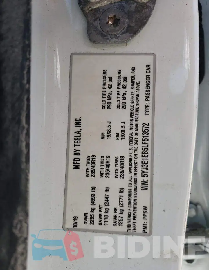 5YJ3E1EB5LF513572 Photo# 10