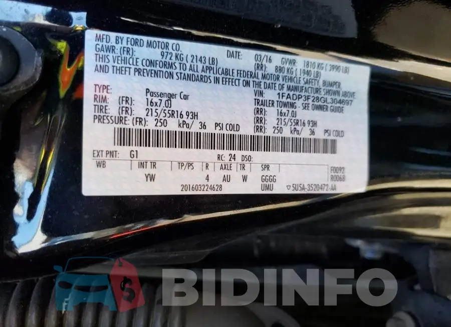 1FADP3F28GL304697 Photo# 10