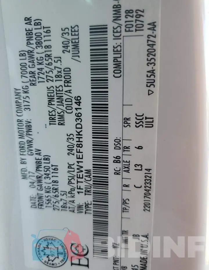 1FTEW1EF8HKD36146 Photo# 10
