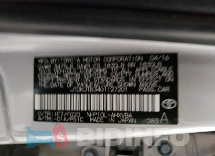 JTDKDTB34G1127201 Photo# 10