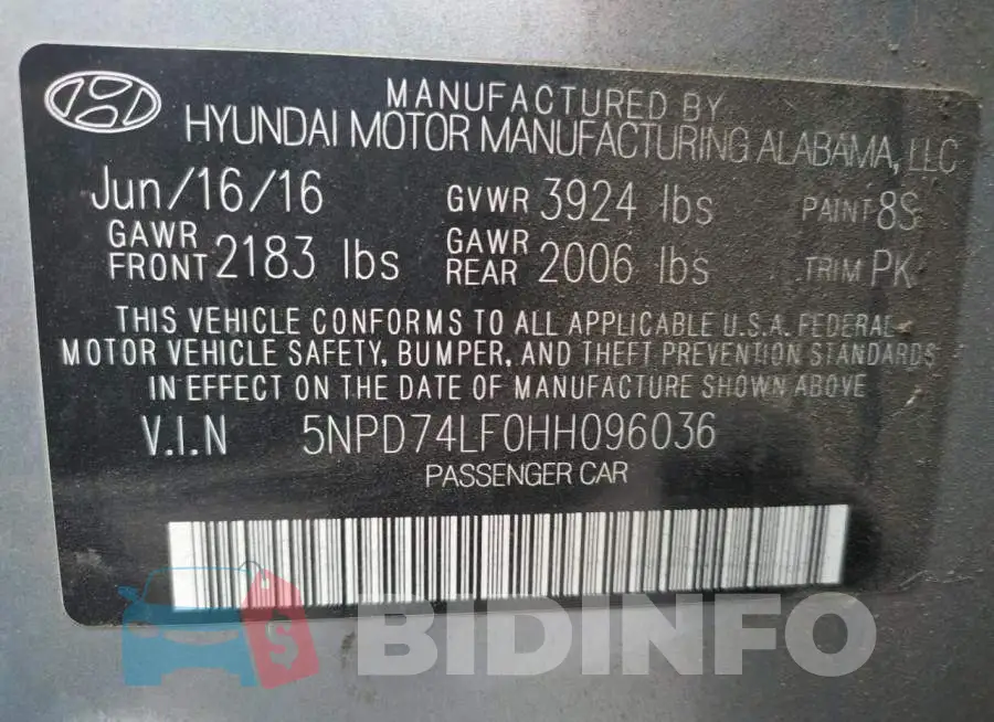 5NPD74LF0HH096036 Photo# 10