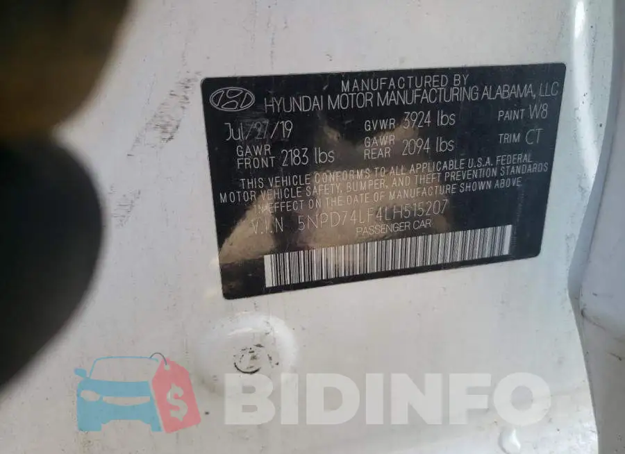 5NPD74LF4LH515207 Photo# 10