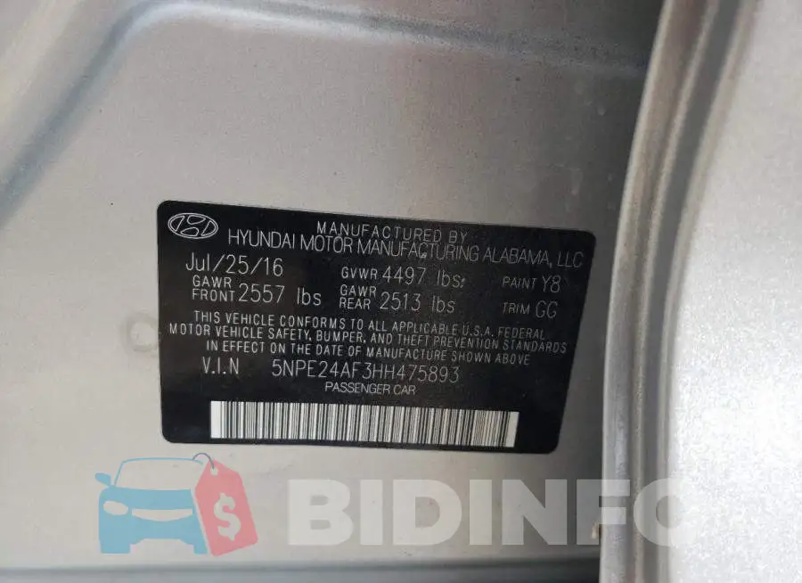 5NPE24AF3HH475893 Photo# 10