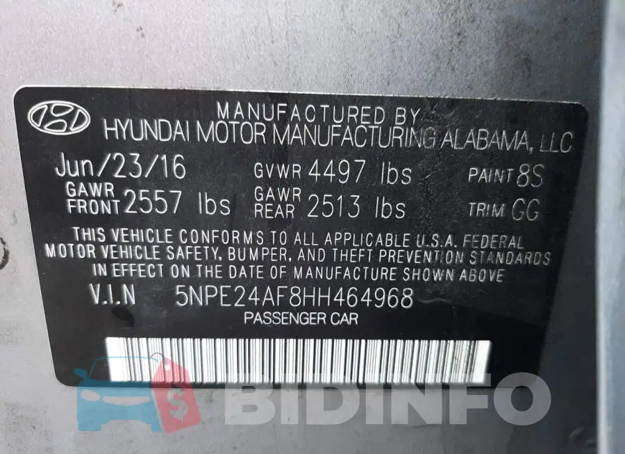 5NPE24AF8HH464968 Photo# 10