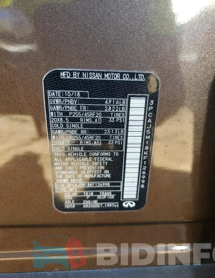 3PCAJ5M18KF126998 Photo# 10