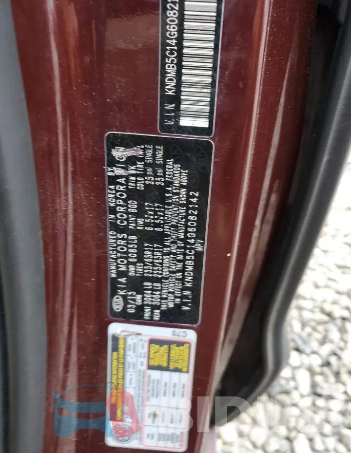 KNDMB5C14G6082142 Photo# 10
