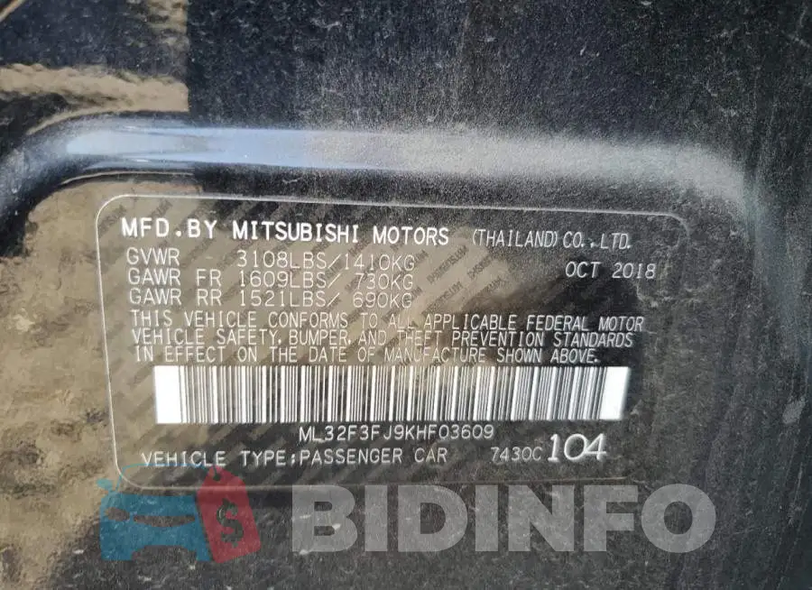 ML32F3FJ9KHF03609 Photo# 10