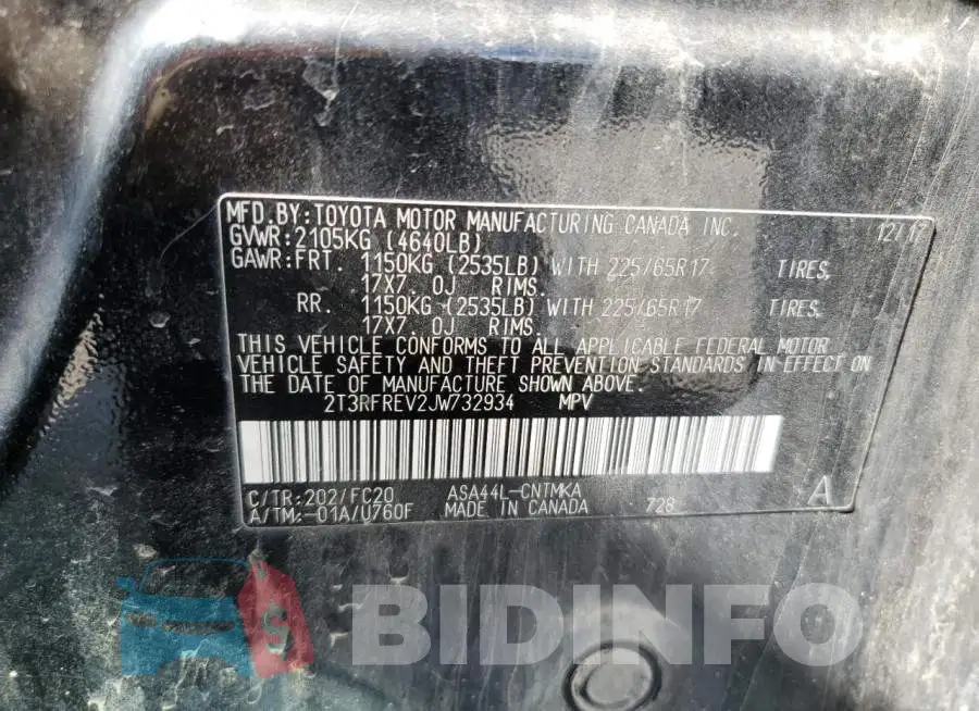2T3RFREV2JW732934 Photo# 10