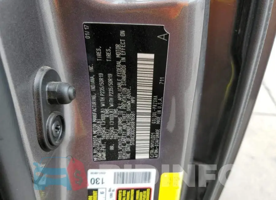 5TDXZ3DC5HS816561 Photo# 13