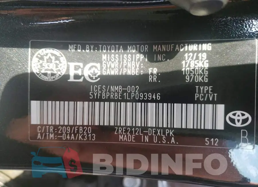 5YFBPRBE1LP093946 Photo# 10