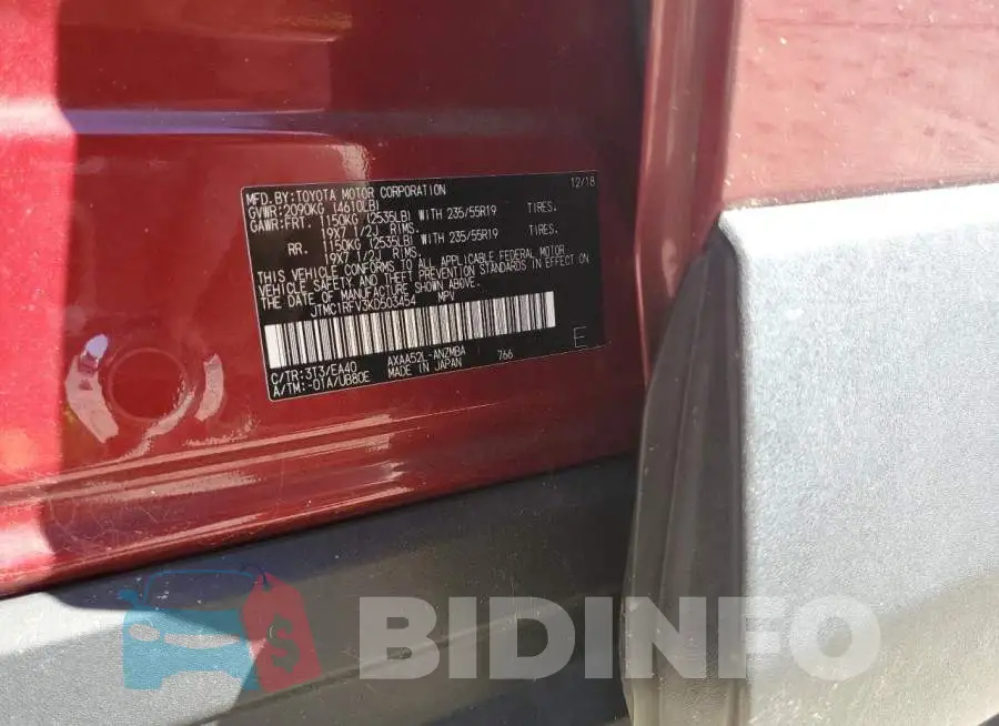 JTMC1RFV3KD503454 Photo# 10