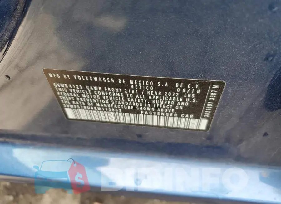 3VWE57BU4KM113883 Photo# 10
