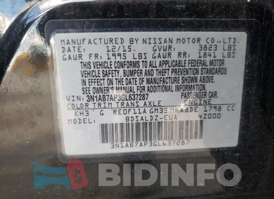 3N1AB7AP3GL637287 Photo# 10