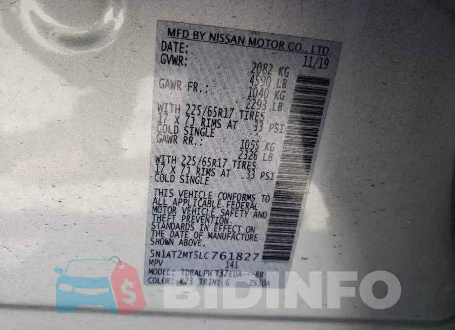 5N1AT2MT5LC761827 Photo# 10