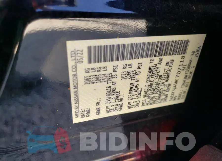 5N1BT3BA5NC707118 Photo# 10