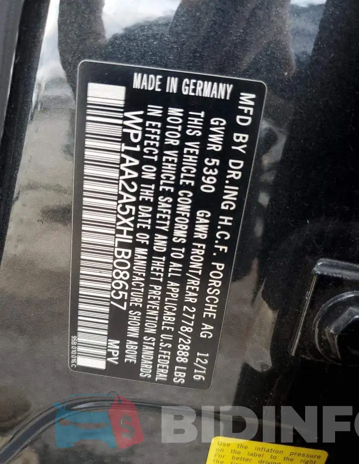WP1AA2A5XHLB08657 Photo# 12