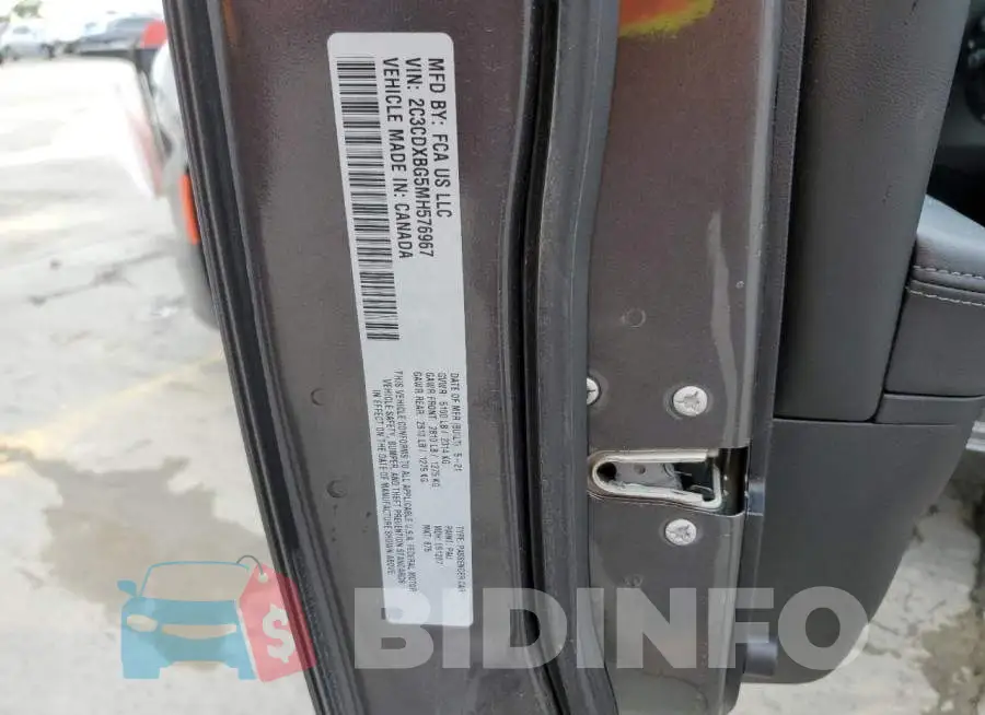 2C3CDXBG5MH576967 Photo# 12