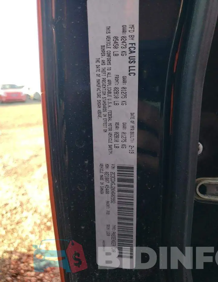2C3CDXGJ2KH602992 Photo# 10