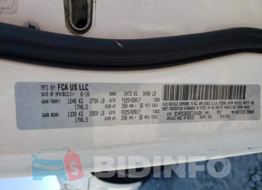 3C4PDCBG2GT224320 Photo# 13