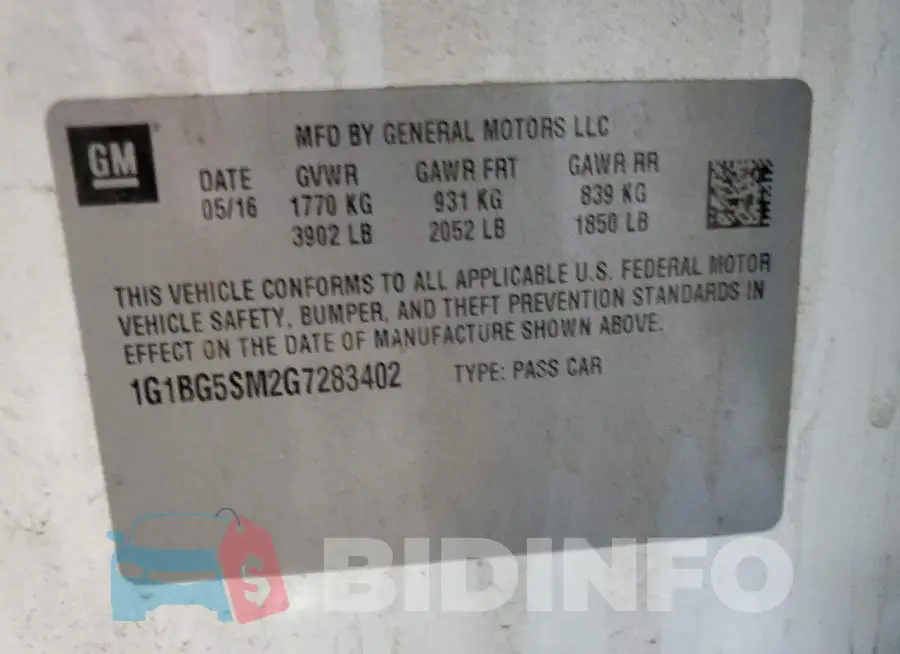 1G1BG5SM2G7283402 Photo# 12