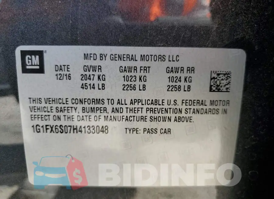 1G1FX6S07H4133048 Photo# 10