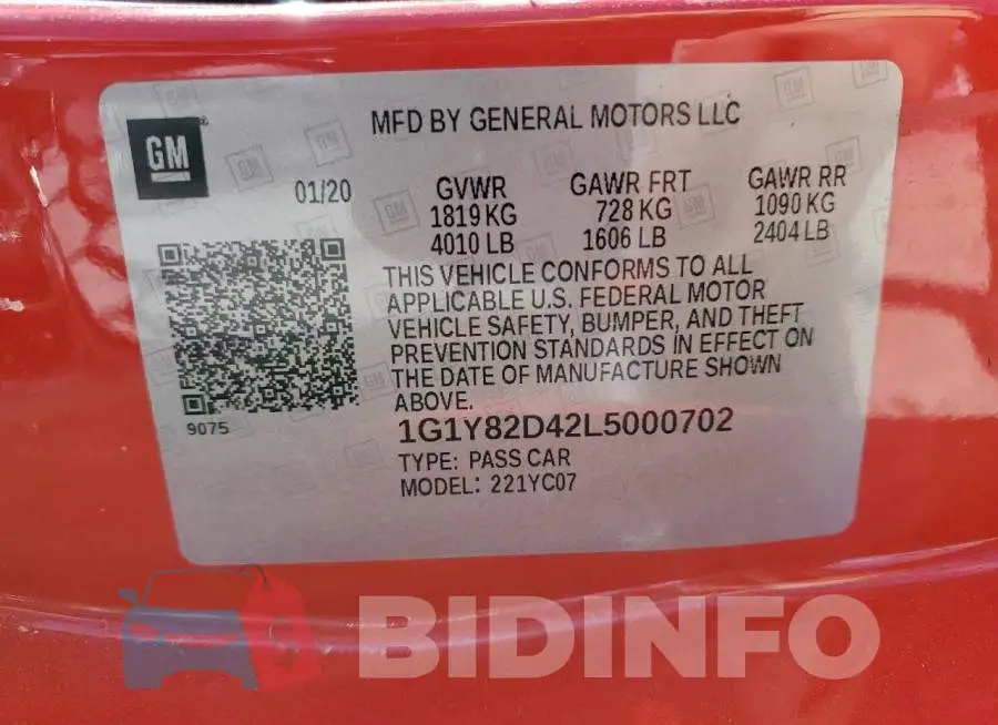 1G1Y82D42L5000702 Photo# 10