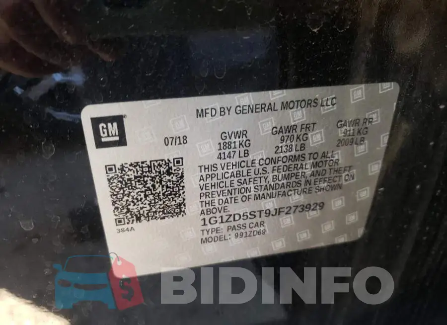1G1ZD5ST9JF273929 Photo# 10