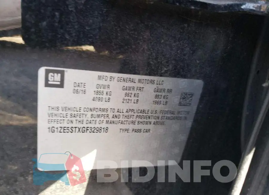 1G1ZE5STXGF329818 Photo# 10