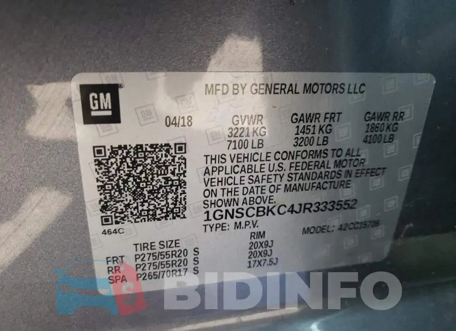 1GNSCBKC4JR333552 Photo# 10