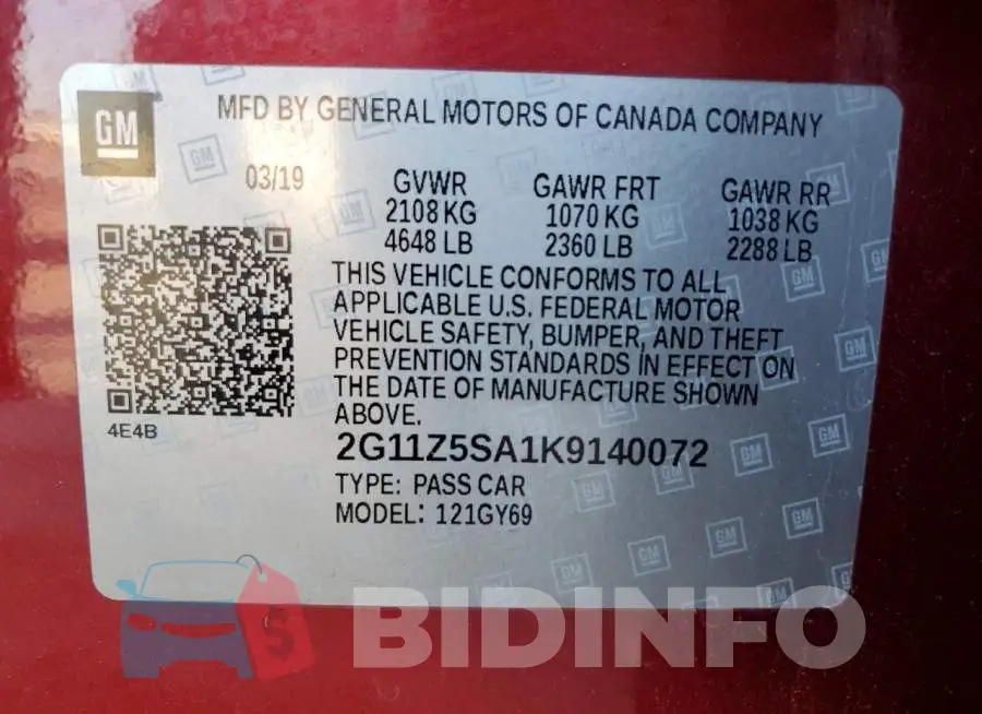 2G11Z5SA1K9140072 Photo# 10