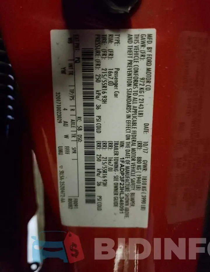 1FADP3F23HL348091 Photo# 10