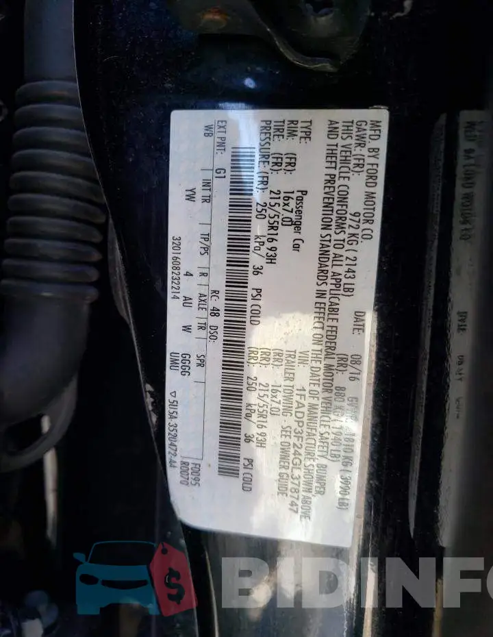 1FADP3F24GL378747 Photo# 10
