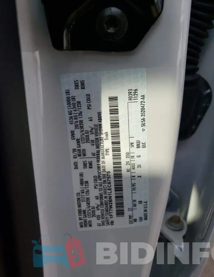 1FT7W2BN1LEC67575 Photo# 10