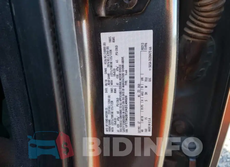 1FT7W2BT2KEC49020 Photo# 12