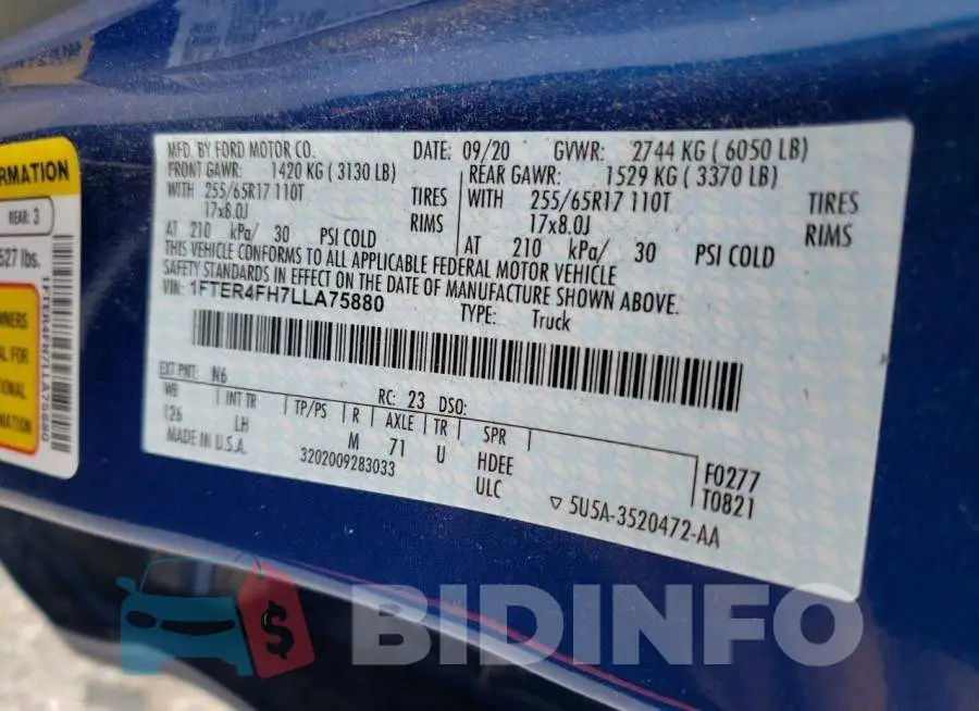 1FTER4FH7LLA75880 Photo# 10