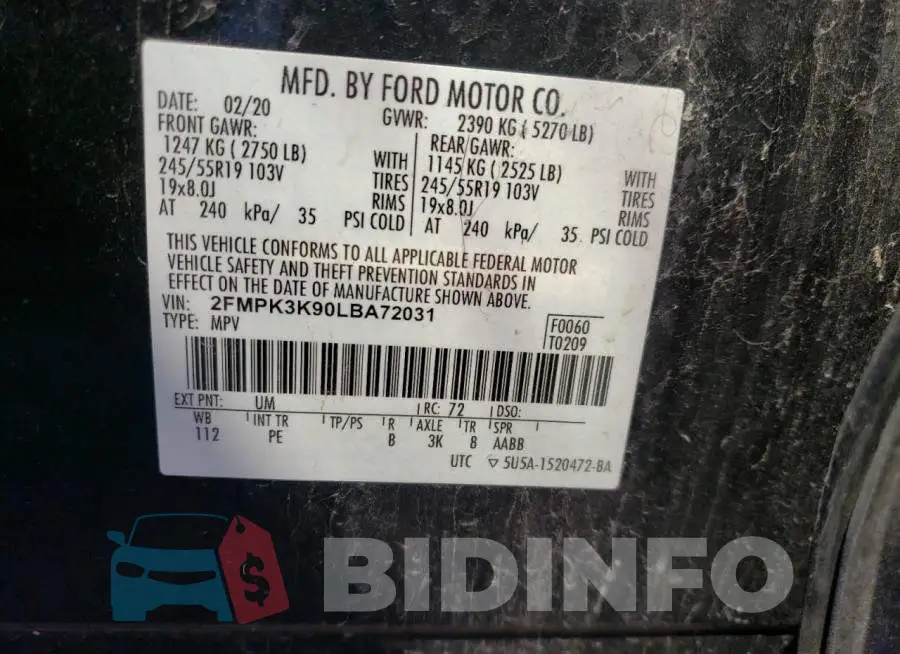 2FMPK3K90LBA72031 Photo# 13