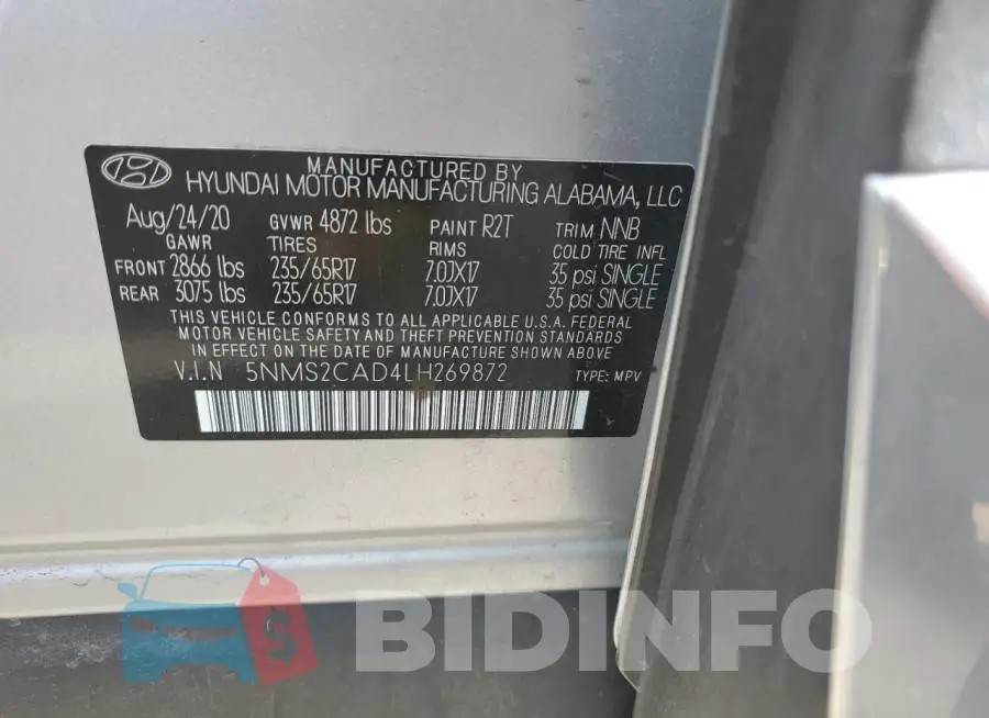 5NMS2CAD4LH269872 Photo# 10