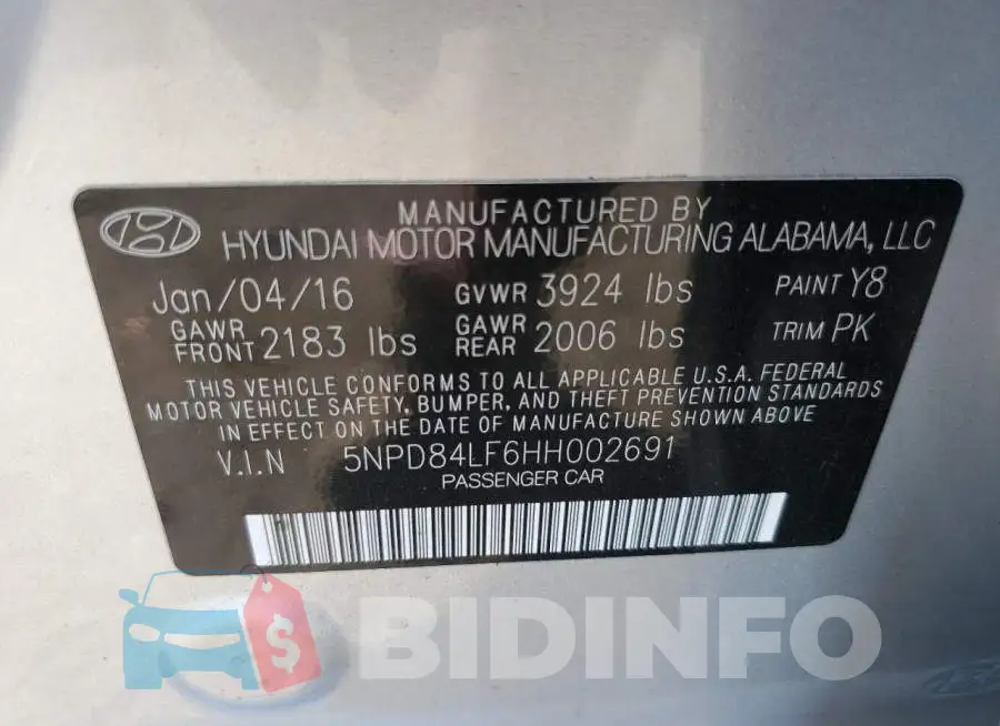 5NPD84LF6HH002691 Photo# 10