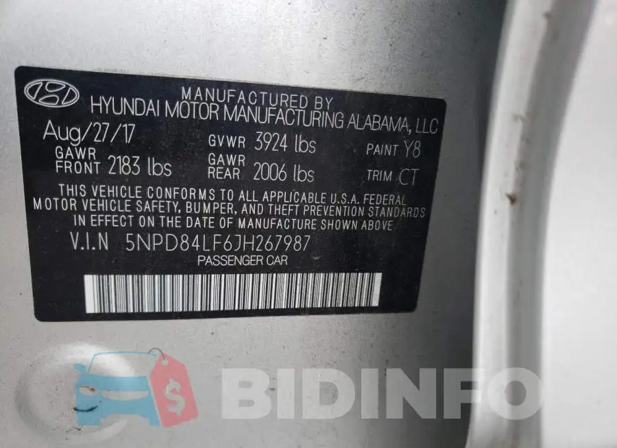 5NPD84LF6JH267987 Photo# 10