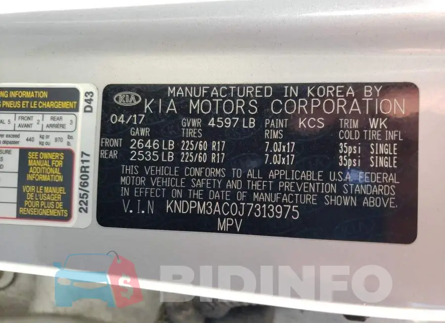 KNDPM3AC0J7313975 Photo# 10