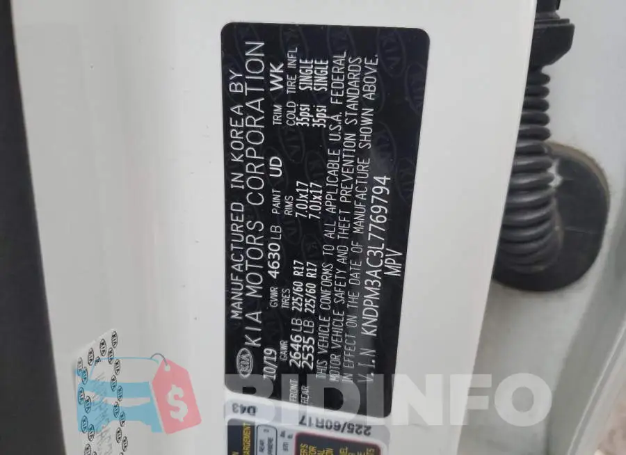 KNDPM3AC3L7769794 Photo# 13