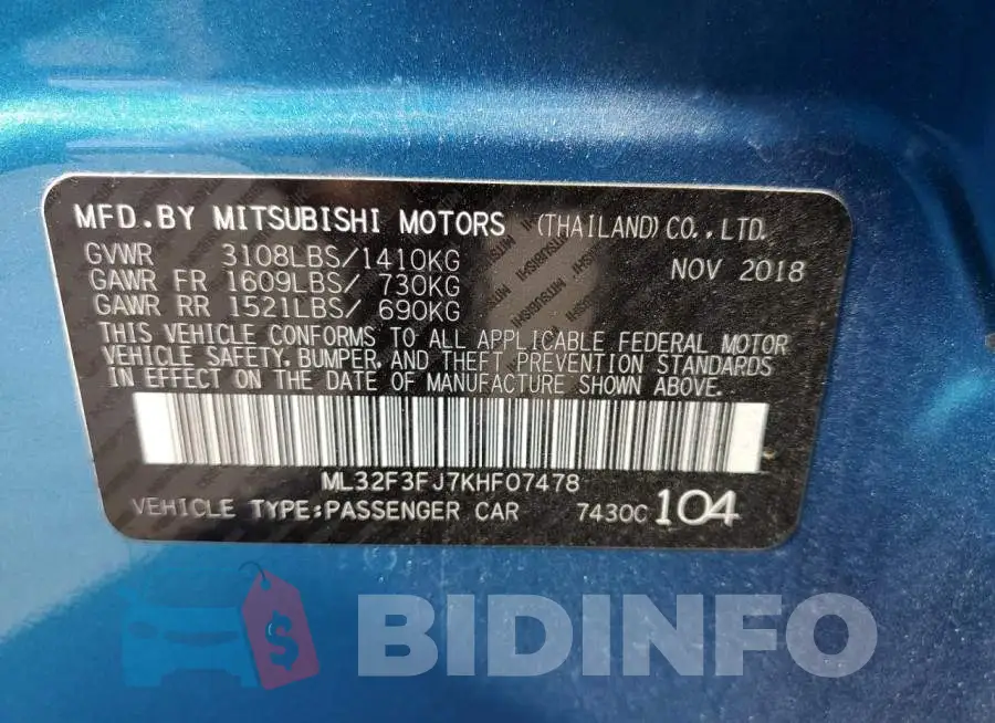 ML32F3FJ7KHF07478 Photo# 10