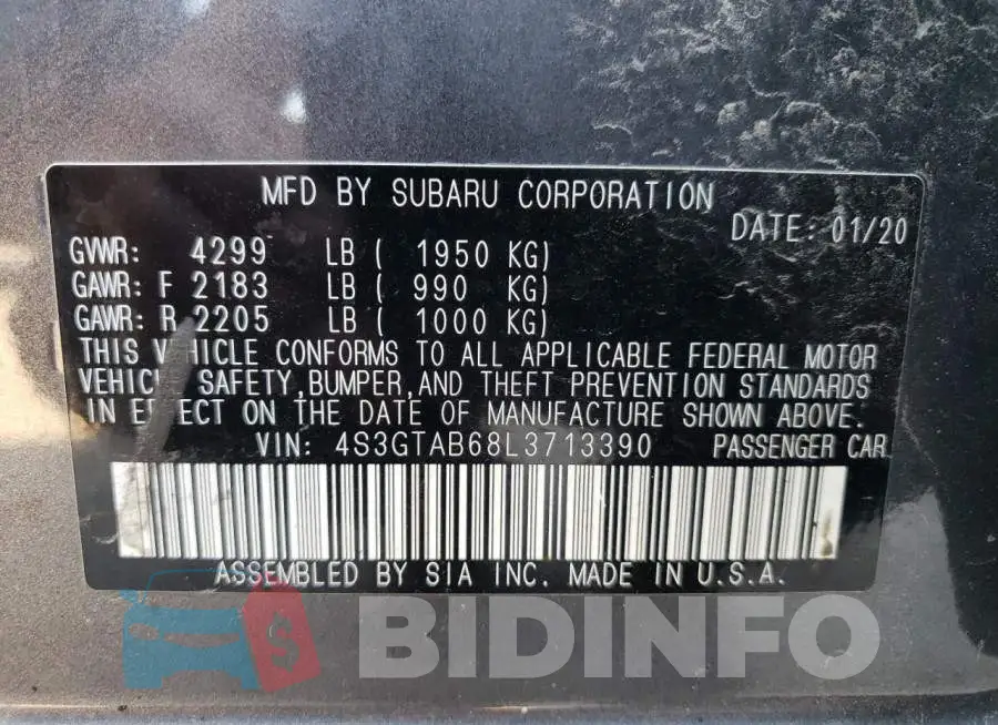 4S3GTAB68L3713390 Photo# 10