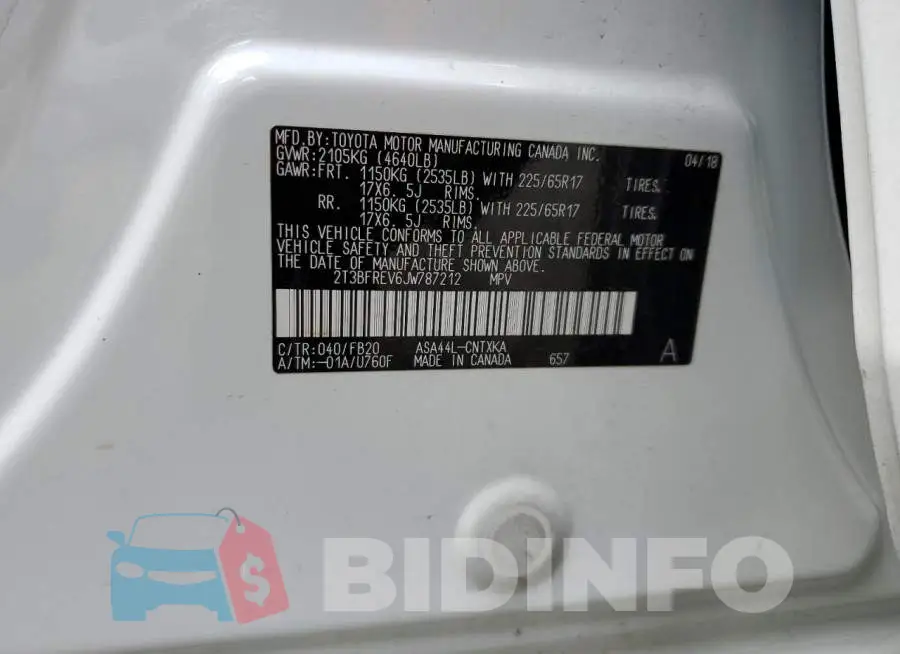 2T3BFREV6JW787212 Photo# 10